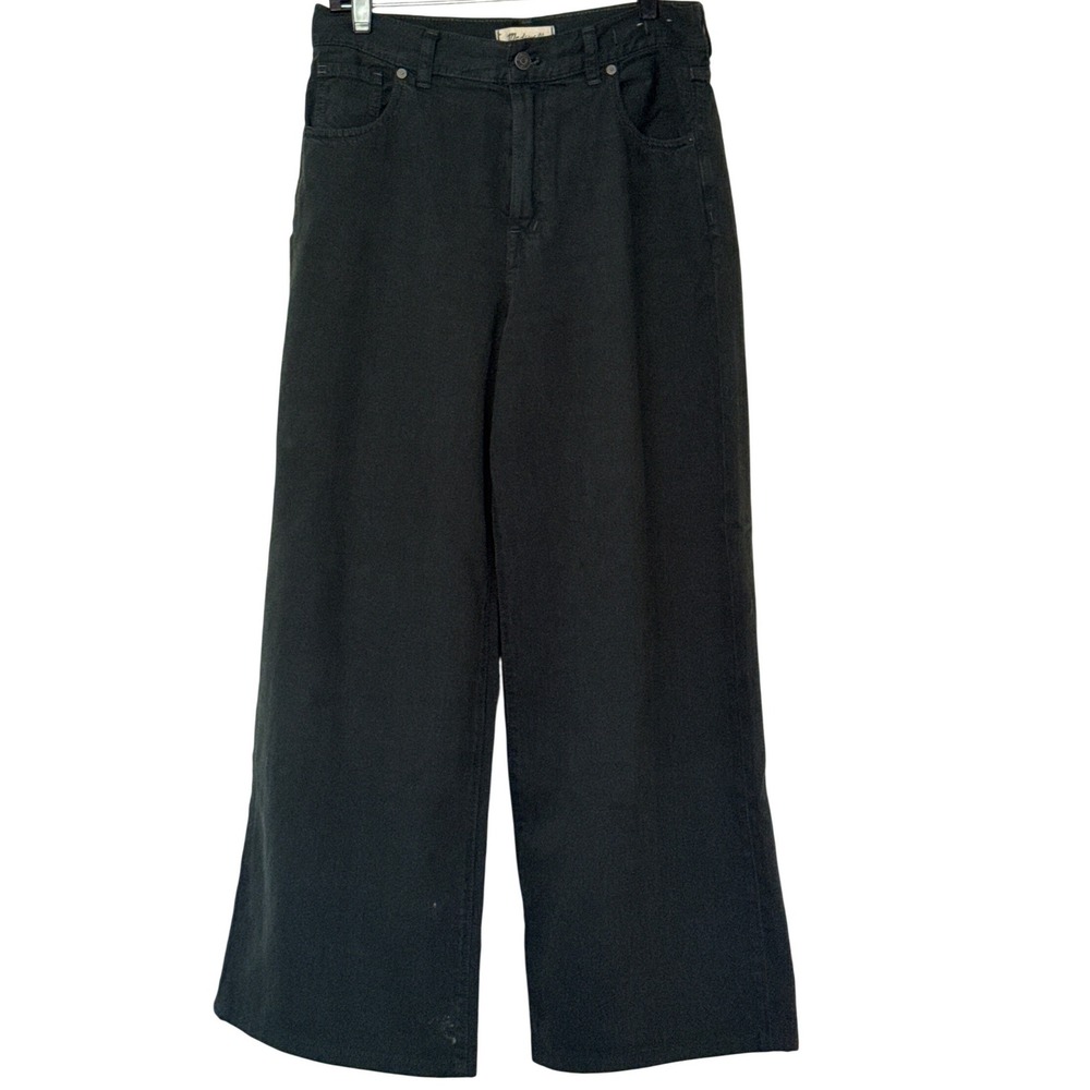 Madewell Wide Leg Jeans Green High Rise Cotton Womens Size 28 NS952